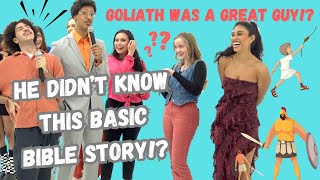 HE DIDN'T KNOW DAVID & GOLIATH!? - Pop the Balloon or Find Love (Christian Edition) #christian