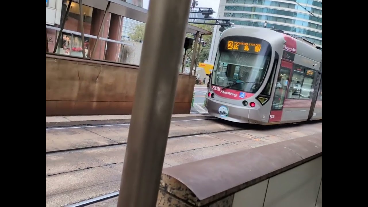 ２０２５年12月24日の夜撮影広島電鉄路面電車紙屋町西で撮影！！