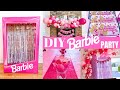 DIY BARBIE PARTY | BARBIE BOX & BALLOON GARLAND | AFFORDABLE PARTY DECOR | XoJuliana