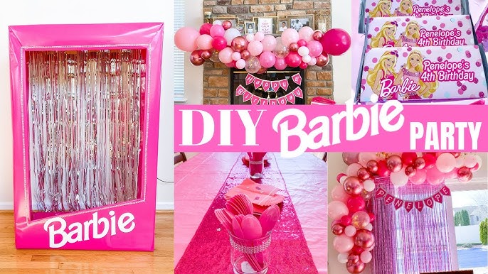 DIY Barbie Party Decorations #barbieboxprop 