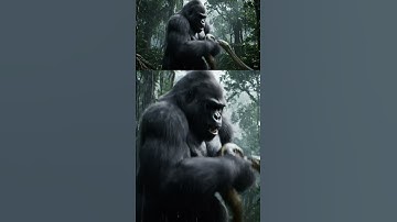 The Gorilla Fought the Python… to Save the Cat 🐱🦍🐍🌧️ #cattyrobo #wildlife #animals #catbreed #cat