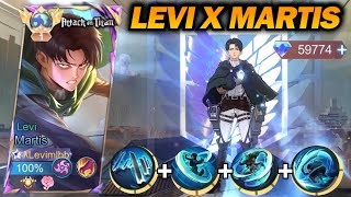 LEVI X MARTIS SKIN!! Levimlbb Review Skin Levi MLBB X ATTACK ON TITAN | Levi Martis Gameplay | MLBB screenshot 4