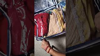 Best Wardrobe Storage Bag for Sarees | Space Saving Organizer। @Meesho
