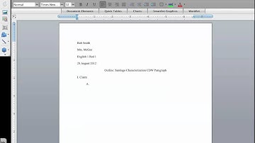 MLA Document Set Up Including MLA Outline