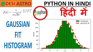 PYTHON FOR DATA SCIENTIST|PHYSICIST| FIT GAUSSIAN ON HISTOGRAM PLOT|PYTHON IN HINDI|SCIPY CURVE FIT