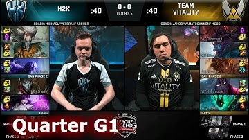 H2K Gaming vs Vitality | Game 1 Quarter Final S8 EU LCS Spring 2018 | H2K vs VIT G1