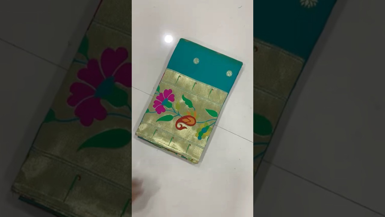 Soft Silk Mango Flower Design Paithani Saree