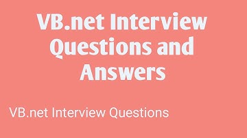 VB.net Interview Questions and Answers