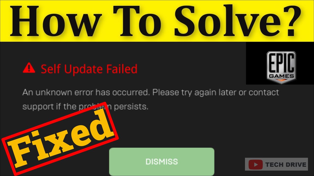 Fixself Update Failed Error Code Su Pqe1223 Epic Games Fortnite Game Installation Error Youtube