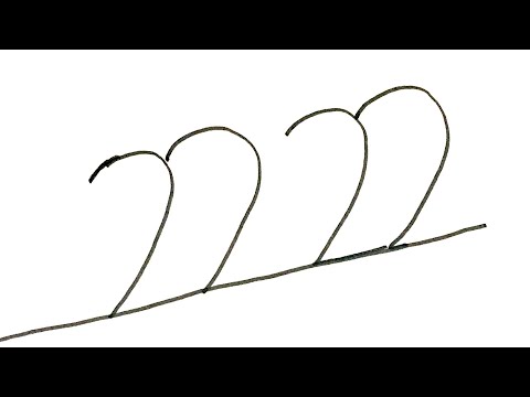 How to draw a Bird Very Easy - 22 22 - Çok Kolay Kuş Çizimi