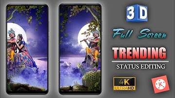 3D Trending Behind Object Status Video Editing | 4K Full Screen Photo Moving Status Video Editing