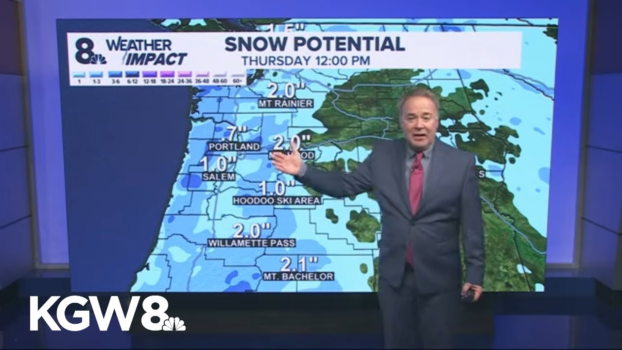 Best chance for Portland snow is Wednesday night | KGW Extended Weather ...