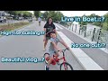 Evening Walk & Boat life Vlog #francetravel #indianinfrance #kids #childrens seine river