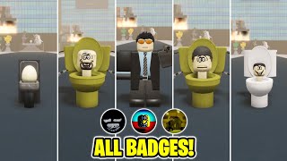 How to get ALL BADGES in STRANGE BATHTUB WAR! (ROBLOX)