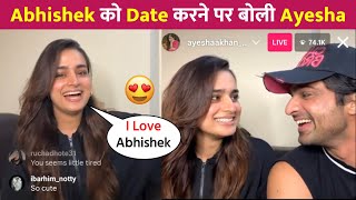 Ayesha Khan REACT On Dating With Abhishek Kumar !