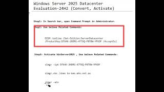Windows Server 2025 Datacenter Evaluation-24H2 (Convert, Acti