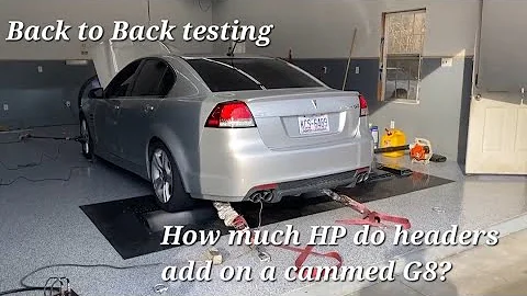 We install Kooks headers on Dusty's G8.  How much HP do headers add on a cammed G8?