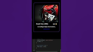 Death Note CSS Card Design 🔥 | Pure CSS UI