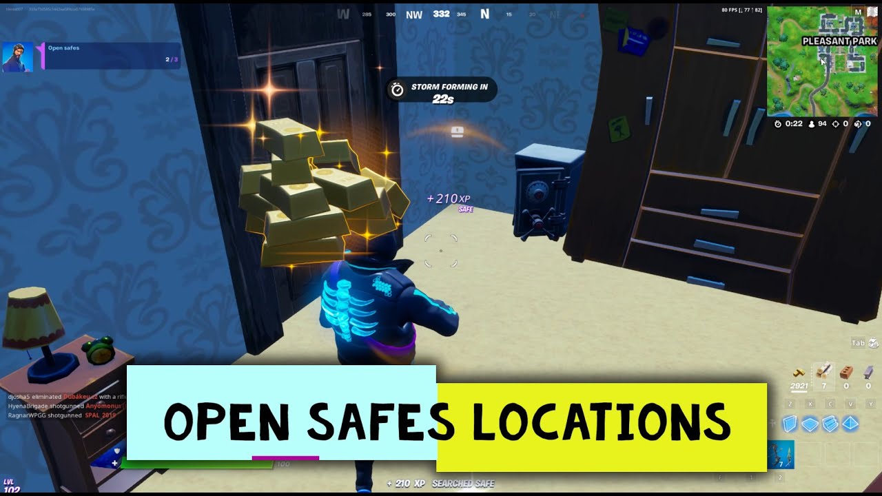 Open Safes Locations - Fortnite Chapter 2 Season 6 Week 6 Epic Quest