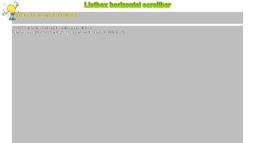 How to : Listbox horizontal scrollbar