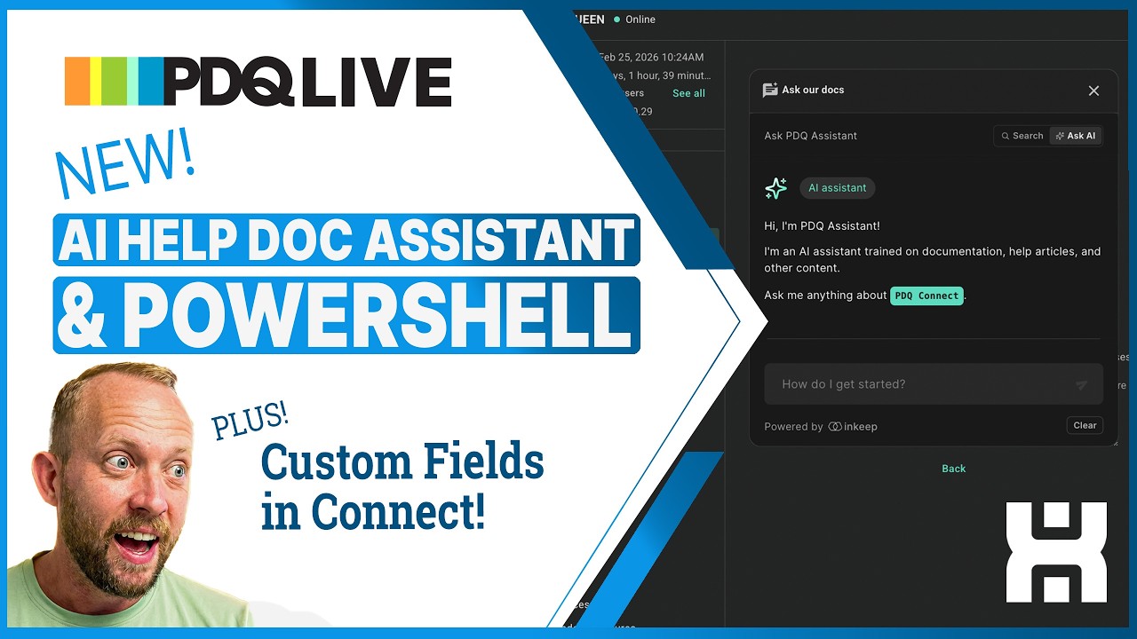 🔴New AI Help Doc Assistant, PowerShell & Custom Fields in Connect - YouTube