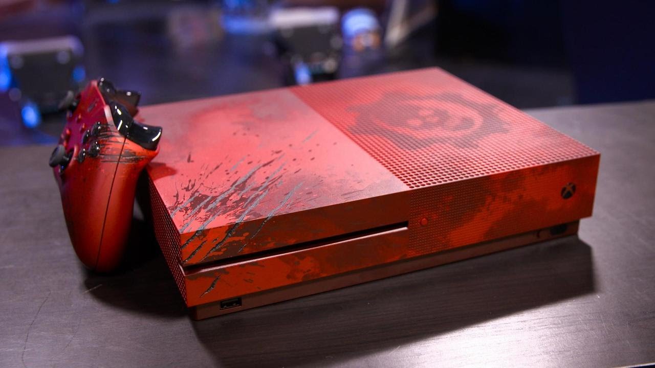 Gears of War 4 Special Edition Xbox One S Console Unboxing - YouTube