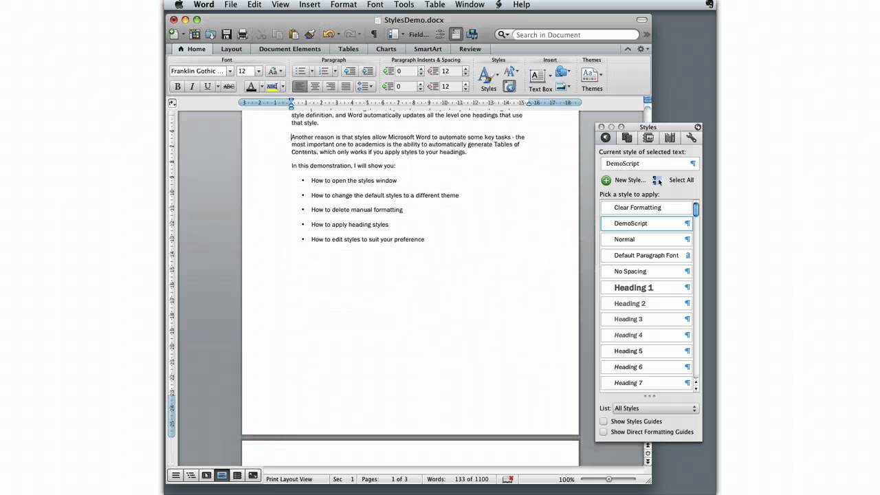 html design in word for mac 2011