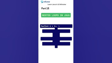 Print Patterns Using Nested Loops in Java | Part 15 | edusaa | #shorts