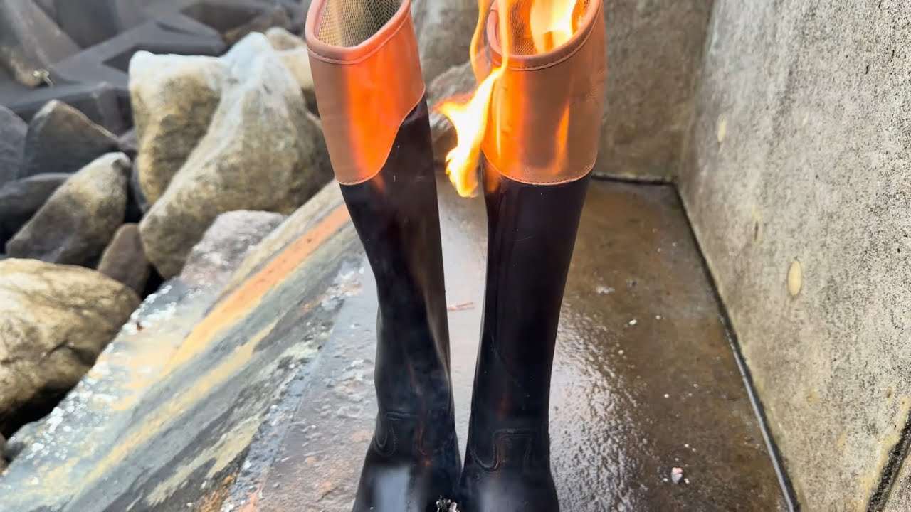  Burning leaky aigle boots
