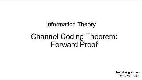 Channel Coding Theorem  Forward Proof