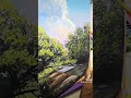 Gouache landscape painting | painting tutorial #tutorial #shorts #art #gouache #fyp #viralshorts