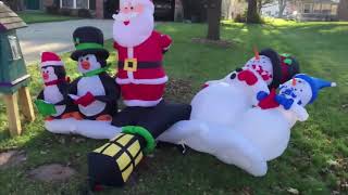 How To Set Up Inflatable Christmas Holiday Decorations | Christmas Outdoor Decorations How To Set Up Inflatable Christmas Holiday Decorations, Christmas Outdoor Decorations, Outdoor Holiday Decorations, Front Yard