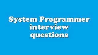 Celebrity System Programmer interview questions Profile
