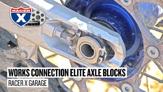 Racer X Garage: Works Connection Elite Axle Blocks