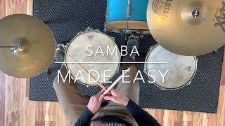 How to Play An Easy Samba on Drum Set