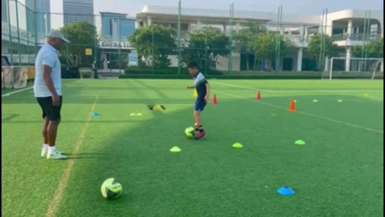 Training with a former pro footballer