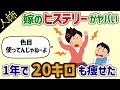嫁のせいで1年で20キロも痩せた【ヒトコワ】【人怖】