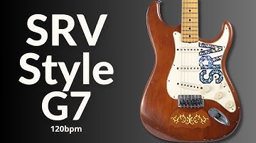 Stevie Ray Vaughan Style Shuffle Blues Guitar Backing Track in G Major (G7)