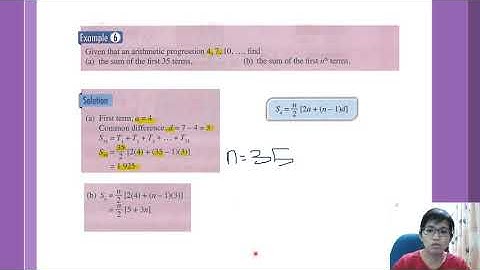 Additional Mathematics Arithmetic Progressions 5.1.3 & 5.1.4