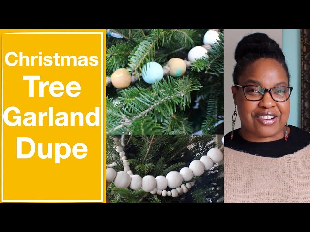 Decorating a Tree with Beaded Garland 