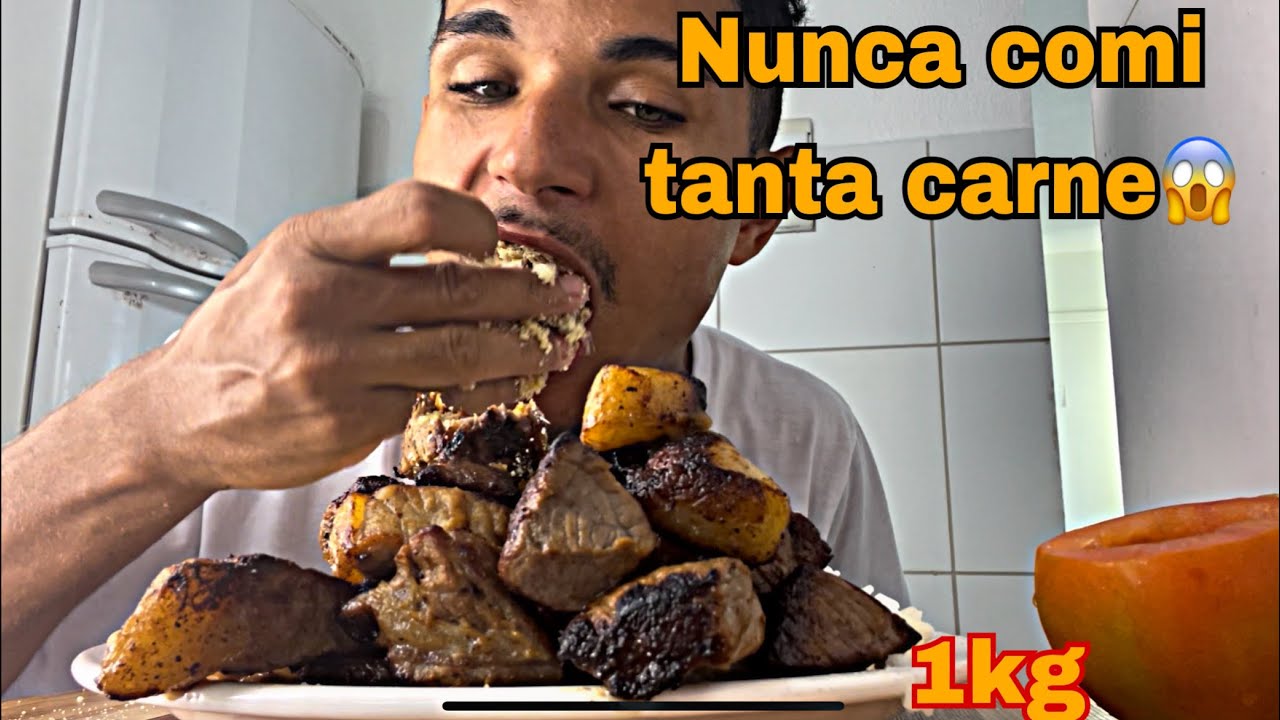 COMENDO DE MAO CARNE DO SOL ACEBOLADA FEIJAO E ARROZ | MUITA CHUVA!