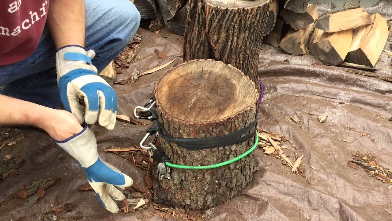 HOW TO Crack Cut Wood Logs with wood wedges and a 6-kilo club 