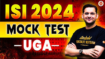 ISI 2024 Mock Test | UGA | Indian Statistical Institute | Abhay Sir | VOS