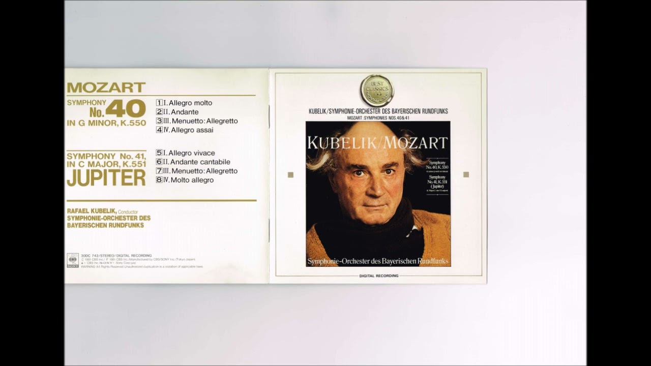Mozart - Symphony No.40 Kubelik BRSO - YouTube