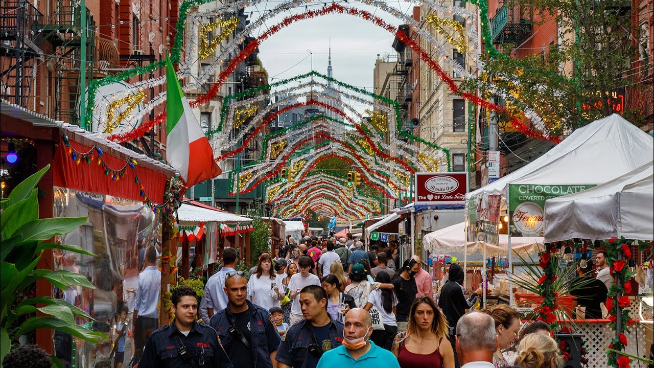 NYC LIVE Feast of San Gennaro in Little Italy of Manhattan Opening Day