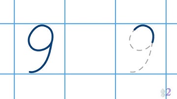 Learn to write number 9
