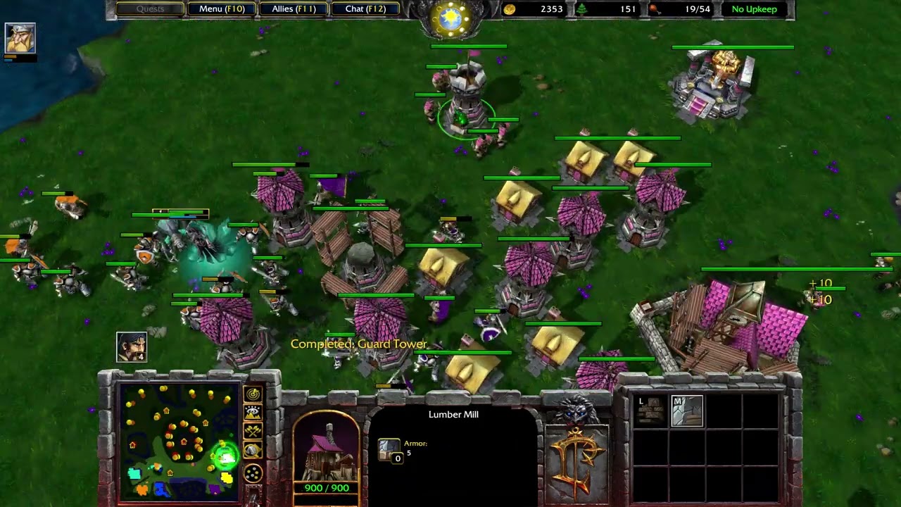 Warcraft 3: Люди и нежить против орков и нежити