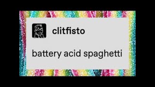 Trying battery acid spaghetti (and liking it?)