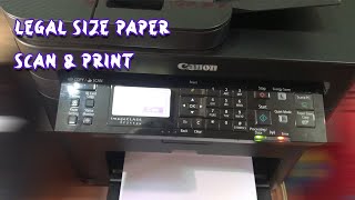 How to scan and print legal size paper on canon mf244dw