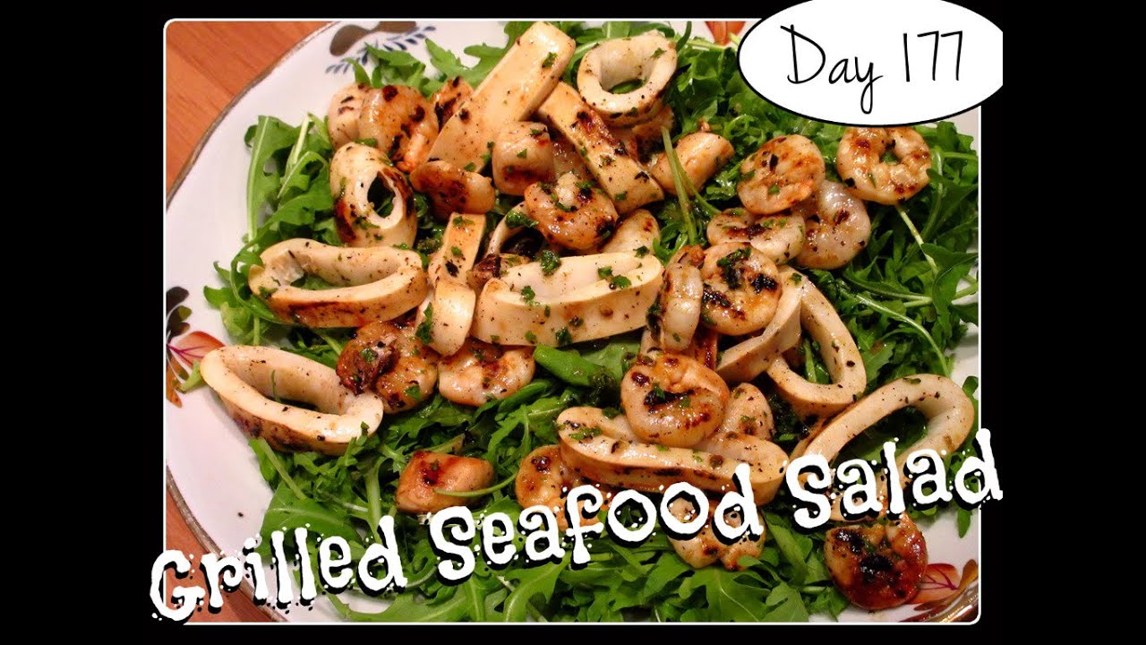 Grilled Seafood Salad Recipe [DAY 177] YouTube